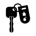 Key with security padlock icon Royalty Free Stock Photo