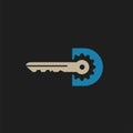 key service and repair icon vector concept design template Royalty Free Stock Photo