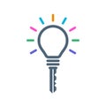 Key shaped bulb icon