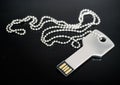 Key shaped USB drive Royalty Free Stock Photo