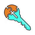 Key Solution icon. Line, outline symbol Royalty Free Stock Photo
