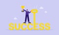 Key success concept flat vector illustration Royalty Free Stock Photo