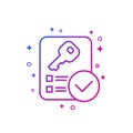 key takeaway icon, linear design Royalty Free Stock Photo