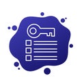 key takeaway icon, linear vector Royalty Free Stock Photo