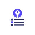 key takeaway icon, vector design Royalty Free Stock Photo