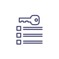 key takeaway icon on white, line vector Royalty Free Stock Photo