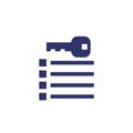 key takeaway icon on white, vector Royalty Free Stock Photo