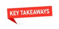 Key takeaways origami banner icon. Clipart image Royalty Free Stock Photo