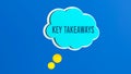 key takeaways speech bubble concept Royalty Free Stock Photo