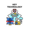 Key Technology icon vector illustration Royalty Free Stock Photo