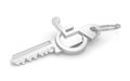 The key to accessibility. Metalic key and accessibility sign over a white background. 3D rendering and image concept. Part of a Royalty Free Stock Photo