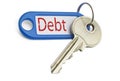 The key to debt Royalty Free Stock Photo