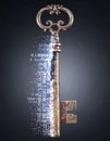 The Key to Digital Security and Encryption Royalty Free Stock Photo