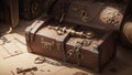 The Key to Fortune Unlocking the Secrets of a Pirate s Treasure Chest.AI Generated