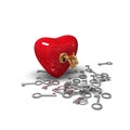 Key to the heart Royalty Free Stock Photo