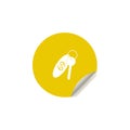 the key to the hotel room icon in sticker style. One of summer pleasure collection icon can be used for UI, UX Royalty Free Stock Photo