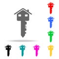 key to the house icon. Elements of real estate in multi colored icons. Premium quality graphic design icon. Simple icon for websit Royalty Free Stock Photo