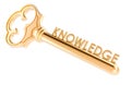Key to knowledge, concept. 3D rendering Royalty Free Stock Photo