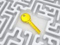 Key to labyrinth Royalty Free Stock Photo