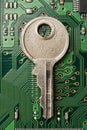 Key to the network protection Royalty Free Stock Photo