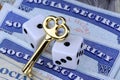The key to social security benefits Royalty Free Stock Photo