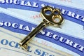 The key to social security benefits Royalty Free Stock Photo