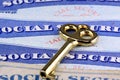 The key to social security benefits Royalty Free Stock Photo