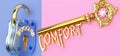Key to success is Comfort - to win in work, business, family or life you need to focus on Comfort, it opens the doors that lead to Royalty Free Stock Photo