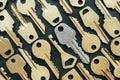 Key to success surrounded yellow keys. Be different Royalty Free Stock Photo