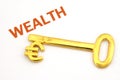 Key to wealth - euro Royalty Free Stock Photo