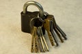 The key tool to open locks. Royalty Free Stock Photo
