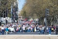 Trade Unions and some thirty organisations organise a demonstration in support of a public health Madrid Spain