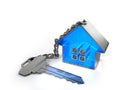 Key with trinket-house Royalty Free Stock Photo