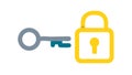 Key and Unlocked Padlock Security Access Icon, vector design Generative AI Royalty Free Stock Photo