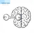 Key Unlocking the Minds Potential Conceptual Illustration Royalty Free Stock Photo