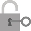 Key unlocking padlock Royalty Free Stock Photo