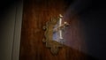 Key Unlocking Wooden Door Animation 