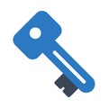 Key vector glyph color icon Royalty Free Stock Photo
