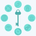 Key vector icon sign symbol Royalty Free Stock Photo