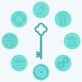 Key vector icon sign symbol Royalty Free Stock Photo