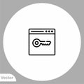 Key vector icon sign symbol Royalty Free Stock Photo
