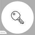 Key vector icon sign symbol Royalty Free Stock Photo