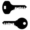 Key vector logo design template. City or town icon