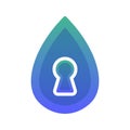 Key water gradient logo design template icon Royalty Free Stock Photo