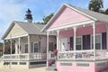 Key West Cottages and lighthouse, Florida Royalty Free Stock Photo