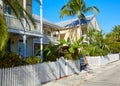 Key west downtown street houses in Florida