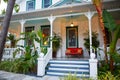 KEY WEST, FLORIDA USA - APRIL 13, 2015: The historic and popular center and Duval Street in downtown Key West. Royalty Free Stock Photo