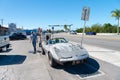 Key West, Florida USA - February 08, 2016: old Chevrolet Corvette (C3) with harley davidson name