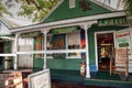 Green Parrot in Old Town Key West, Florida.