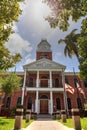 Monroe County Courthouse with a Large Kapok tree Ceiba pentandra,